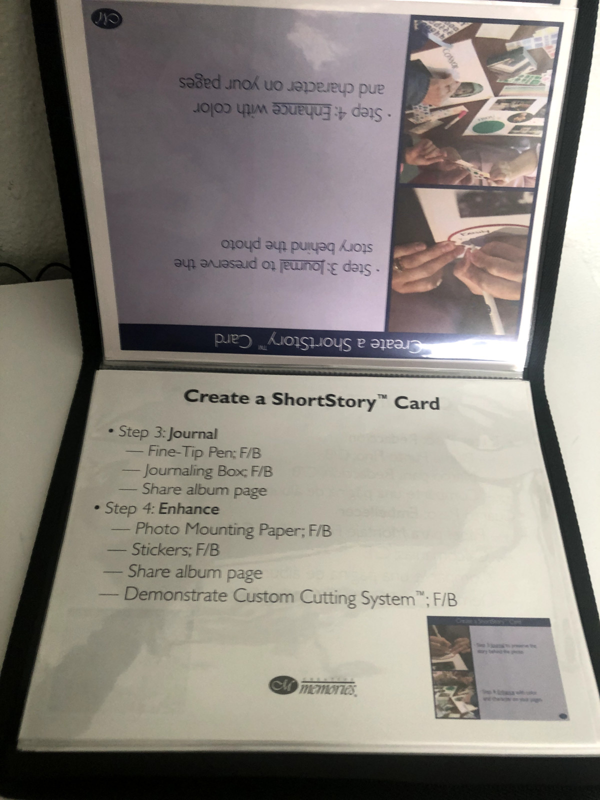 Creative Memories Black Consultant TABLE Display FOLDER Scrapbooking 20 PGS Demo