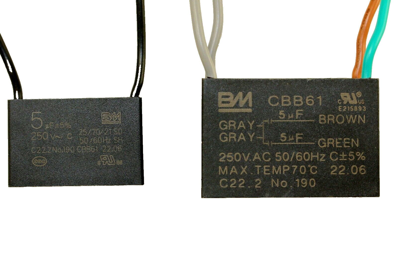 Casablanca Capacitor Set 6406204000   5uf plus   5uf+5uf
