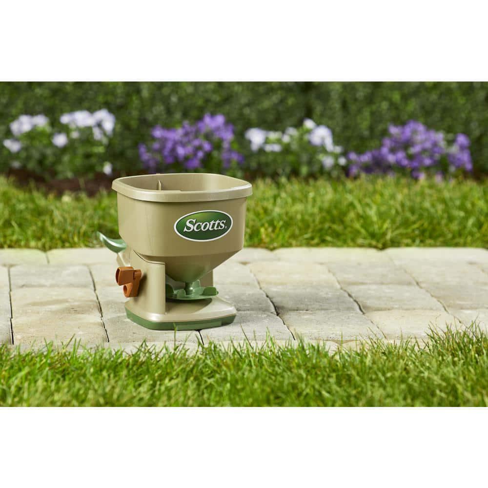 Handheld Broadcast Spreader Holds1,500 sq.ft. Seed Fertilizer Salt Ice Melt