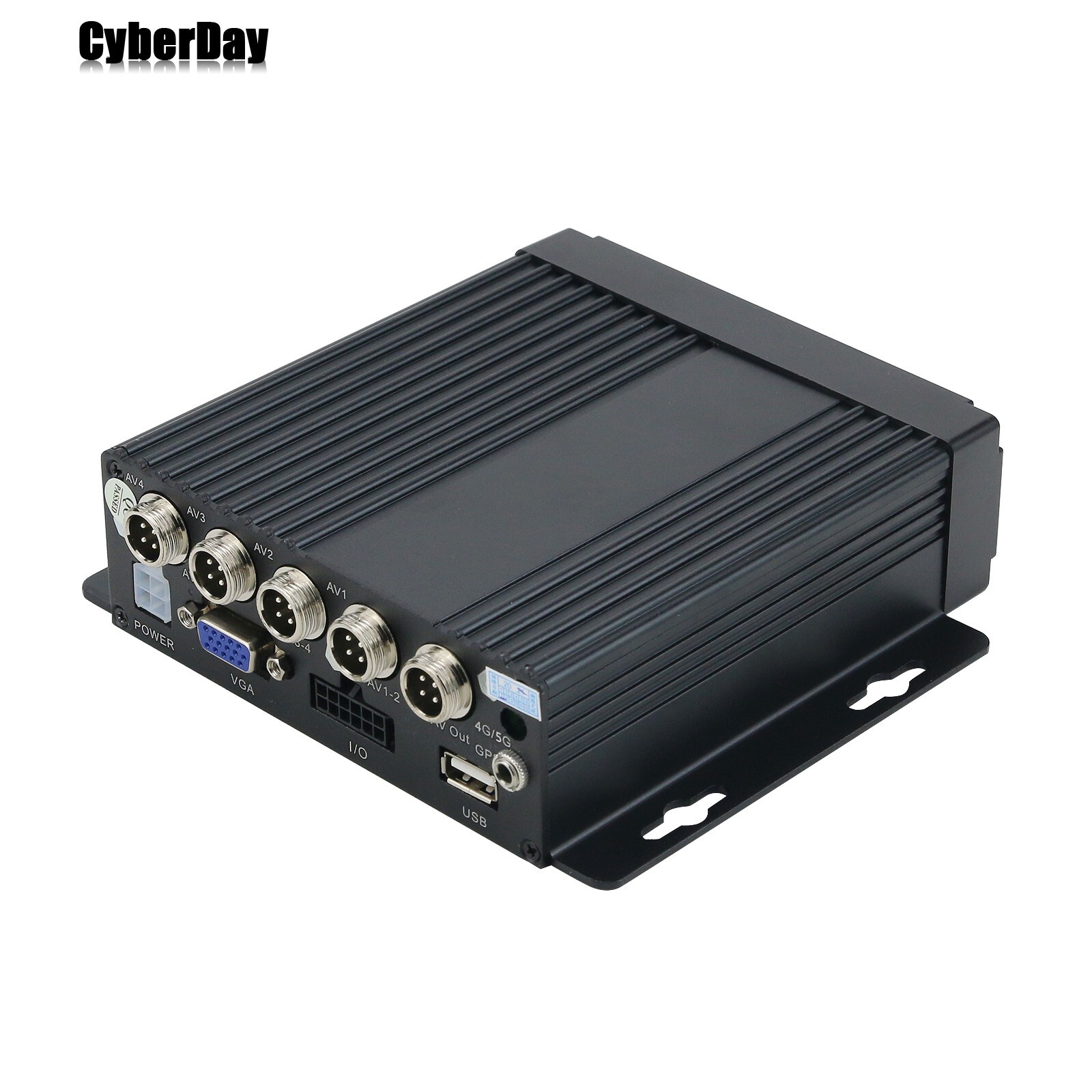4CH Vehicle Car Mobile DVR Security Video Recorder SD +4 CCD Camera Cable Remote