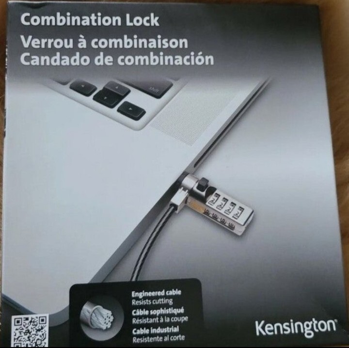 Kensington  Combination Laptop Lock 6Ft Carbon Strengthened Steel Cable NEW