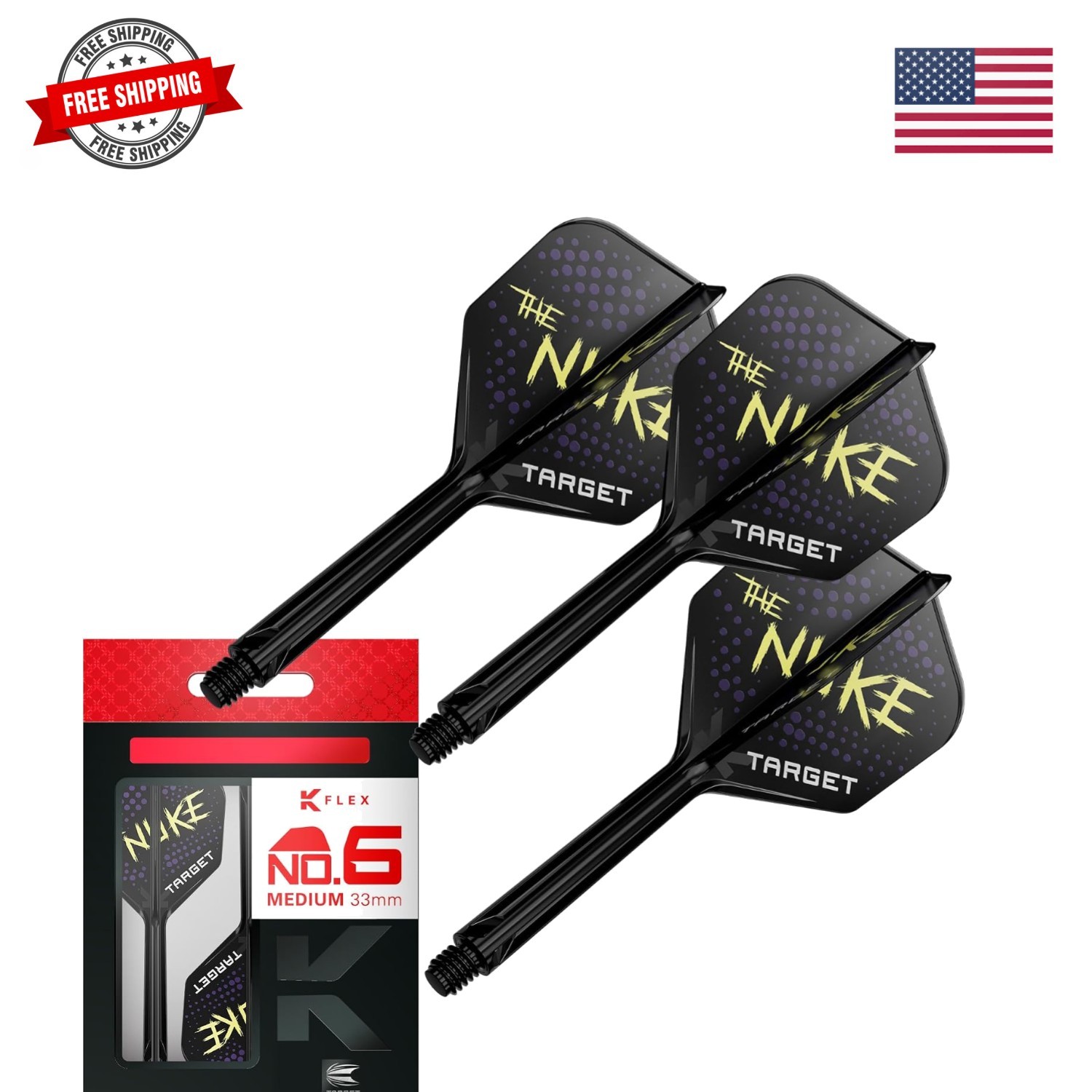K Flex Flights & Shaft System No.6 & No.2 –|The Nuke Edition, Pack of 3 K-Fle...