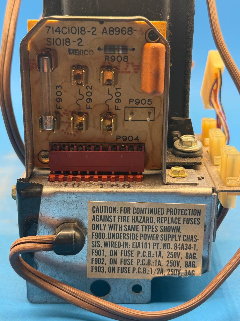 Vintage Electronic Power Supply Chassis Transformer Capacitor Assembly RE