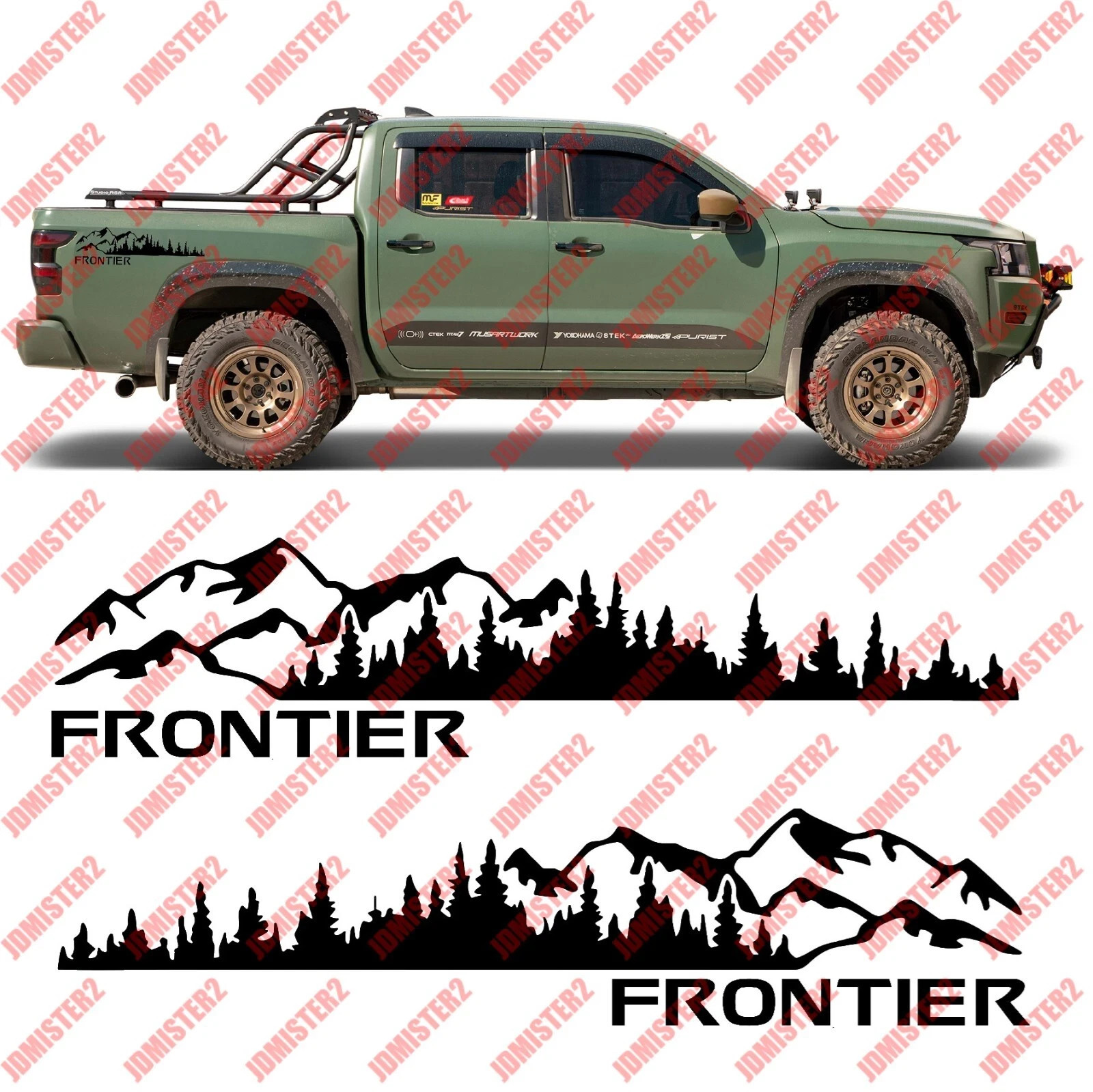 Nissan Frontier Decal Frontier Bedside Die Cut Vinyl Graphics Sticker - Any Size