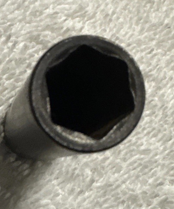 10 mm X 1/4” dr,6 Pt SOCKET deep CHROME VANADIUM black oxide vtg tool, 10mm