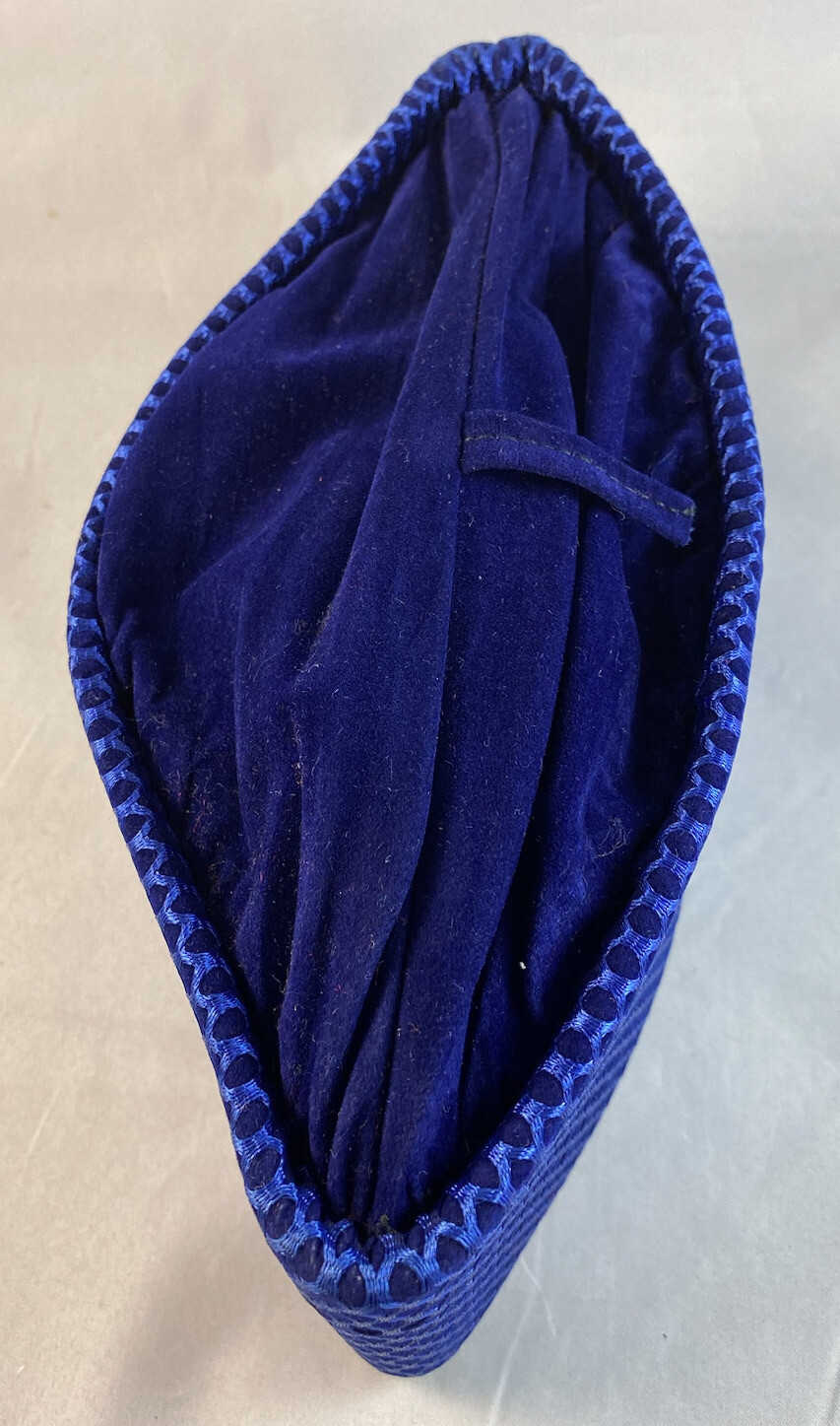 Authentic African Traditional Native Velvet Foldable Fila/ Kufi Hat ~ 25”