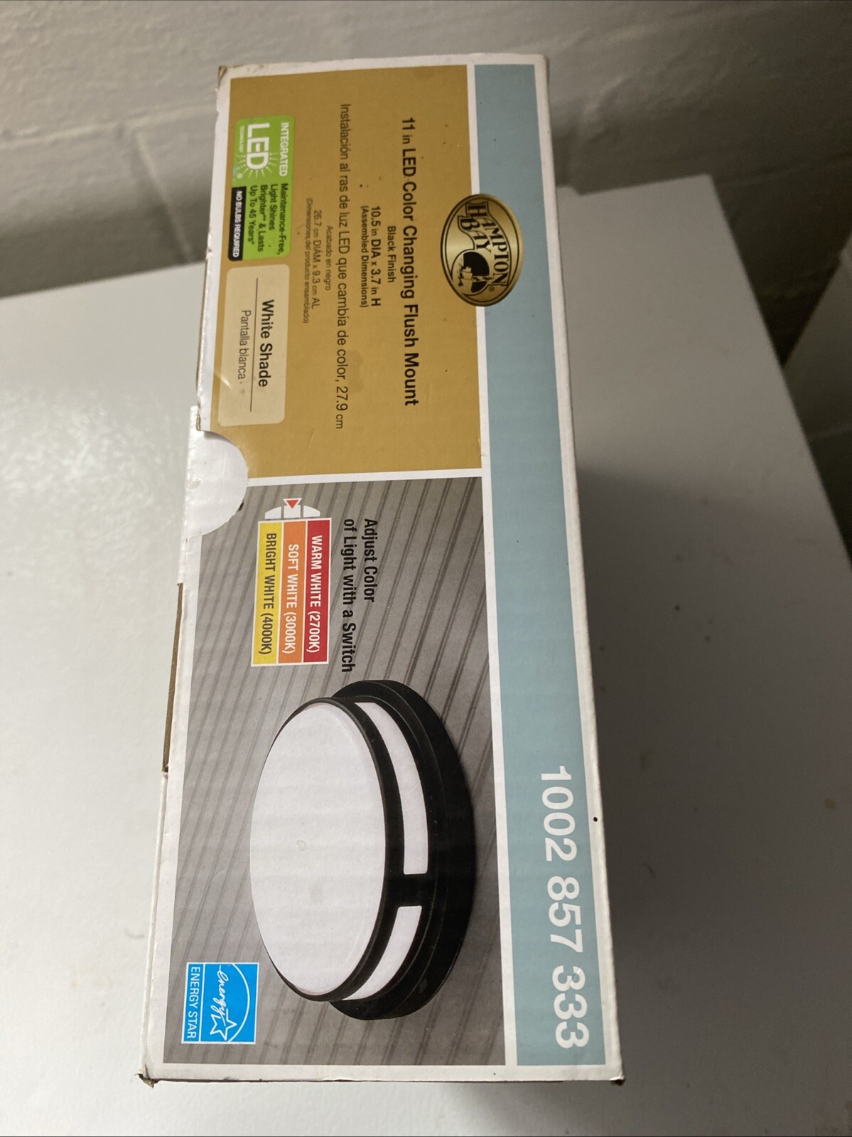 11 In LED Color changing Flush Mount (Black Finish)