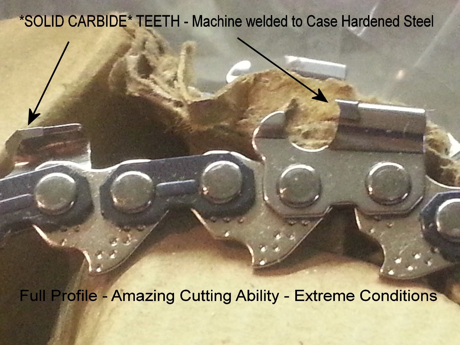 SOLID CARBIDE Chainsaw 3/8" 063" Type 75 - ANY LENGTH - NO Coated Junk VIDEO