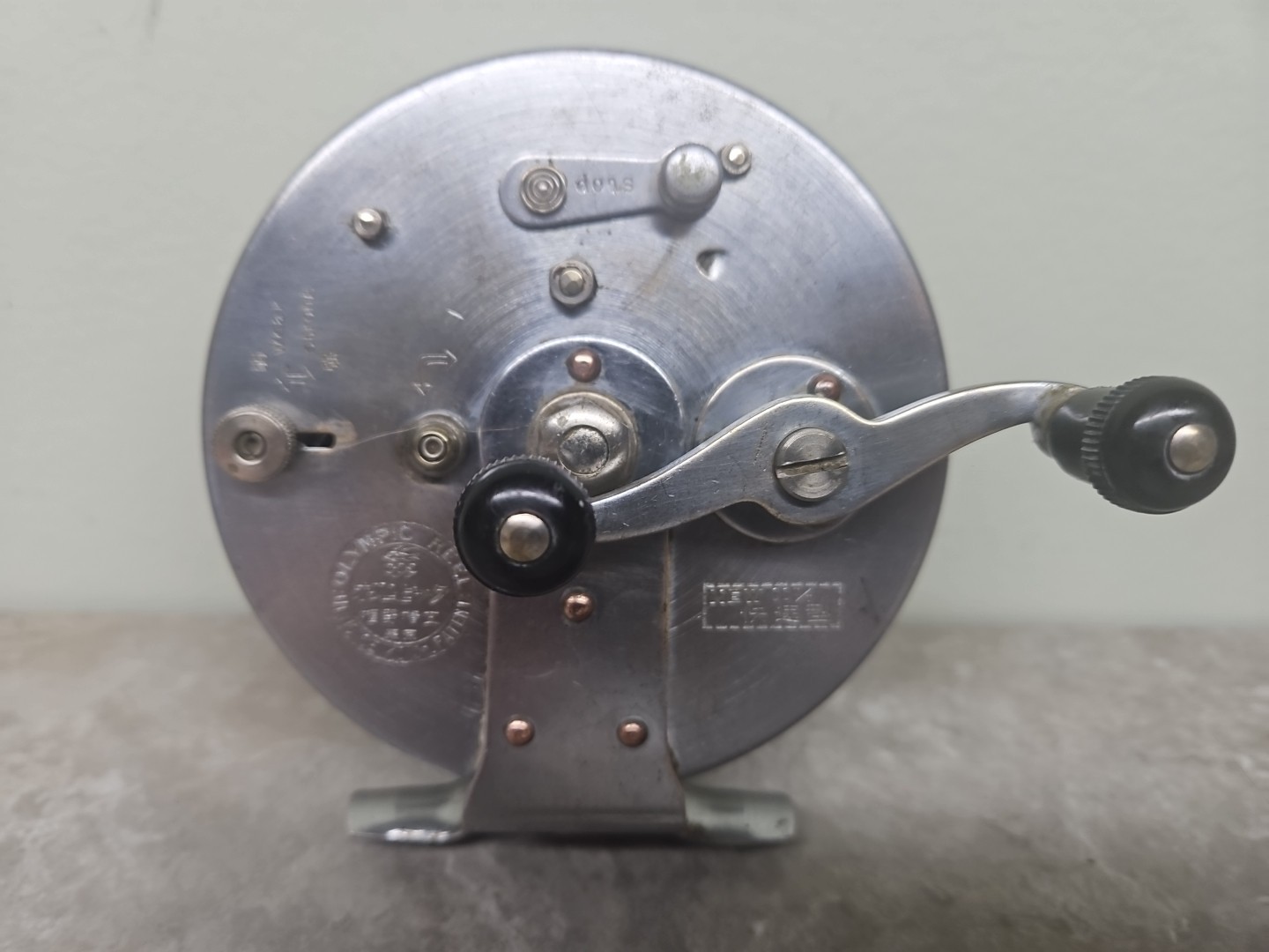 Olympic NEW 100 m/m Rolling Drum Reel High Speed Etched Japanese & English