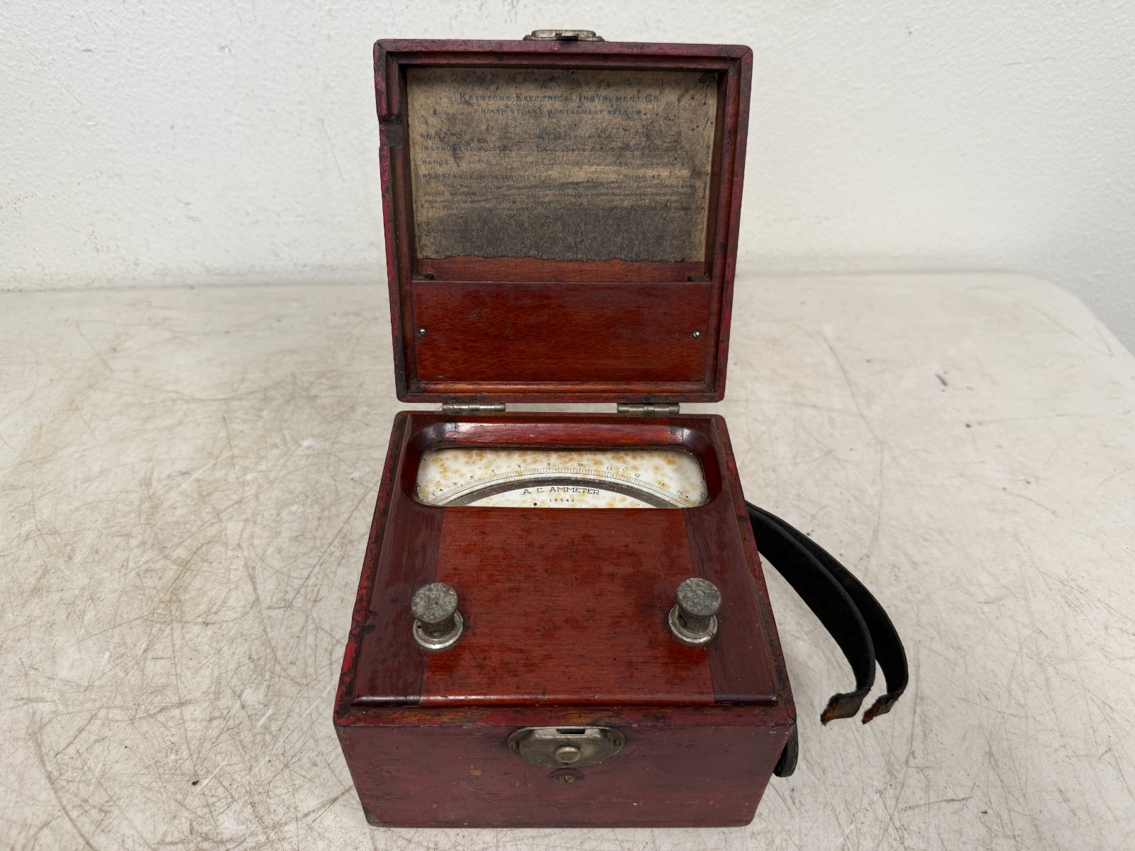 Vintage Keystone Electrical Instrument Co. Meter – Wood Case, USA