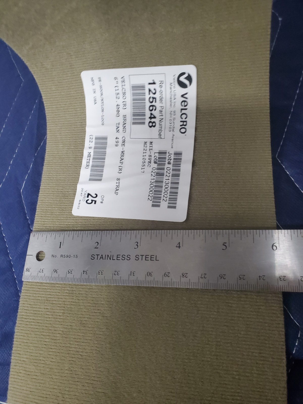 6" Velcro One-Wrap Mil-Spec Tan (599)