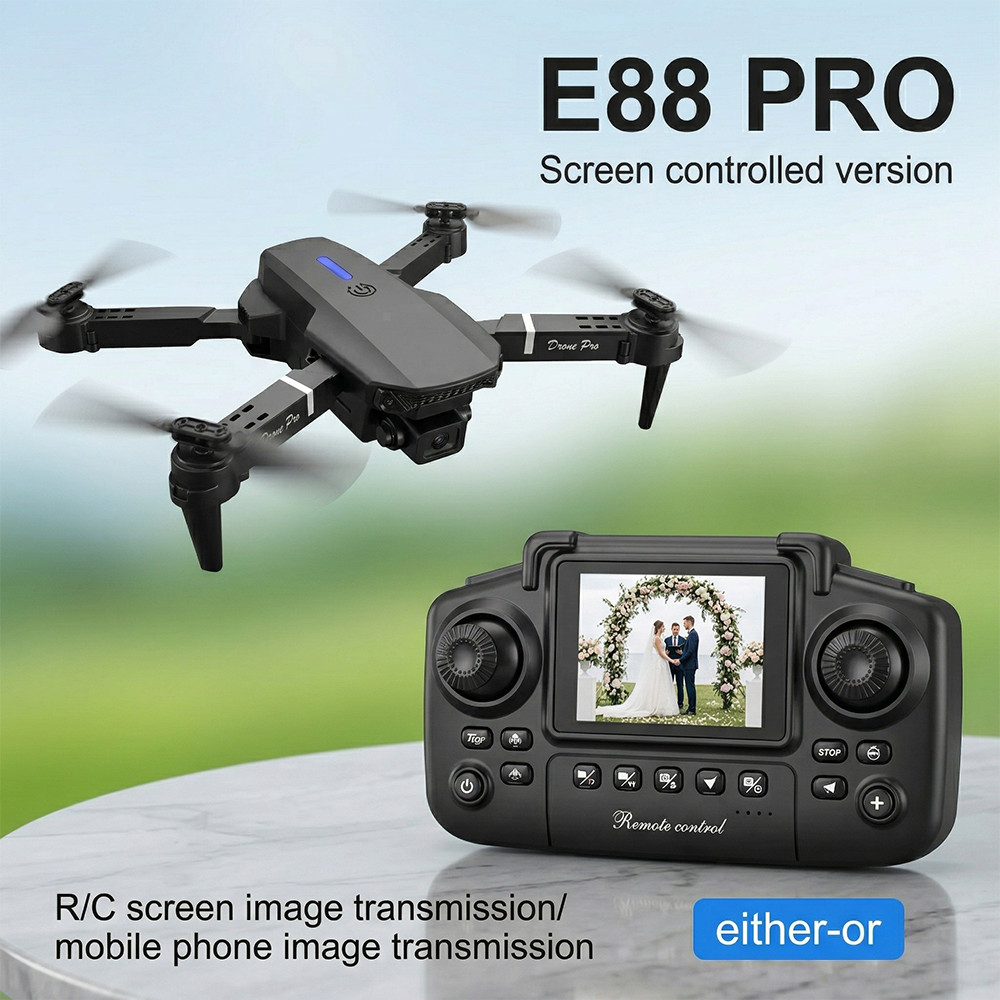 Drone 2026 4K HD Dual Camera WiFi FPV RC Foldable Quadcopter Remote With Screen~