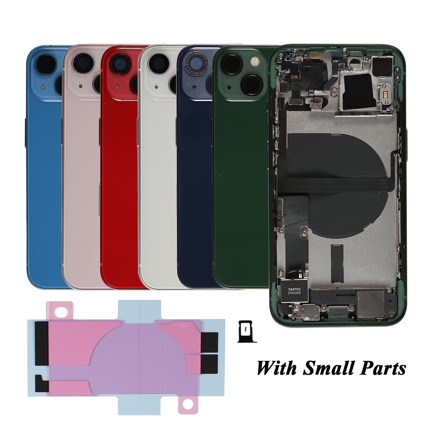 Rear Battery Cover For Apple iPhone 13 Back Glass Housing Replacement +Adhesive