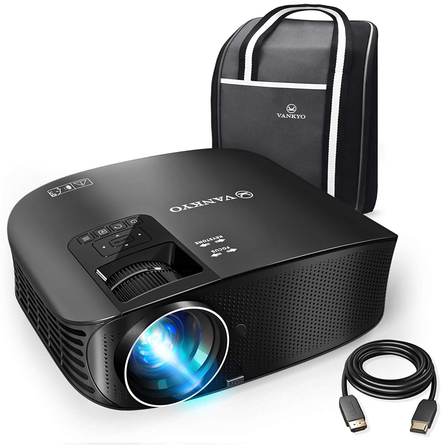 VANKYO Portable 1080P Movie Projector 15000LMS Video Home Theater 200" Display