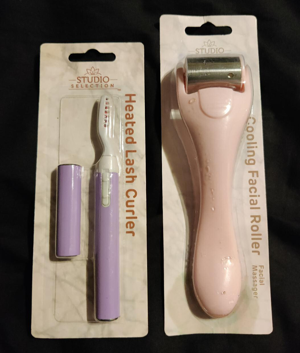 Studio Selection Heated Lash Curler Cooling Facial Roller NIP Lot of 2