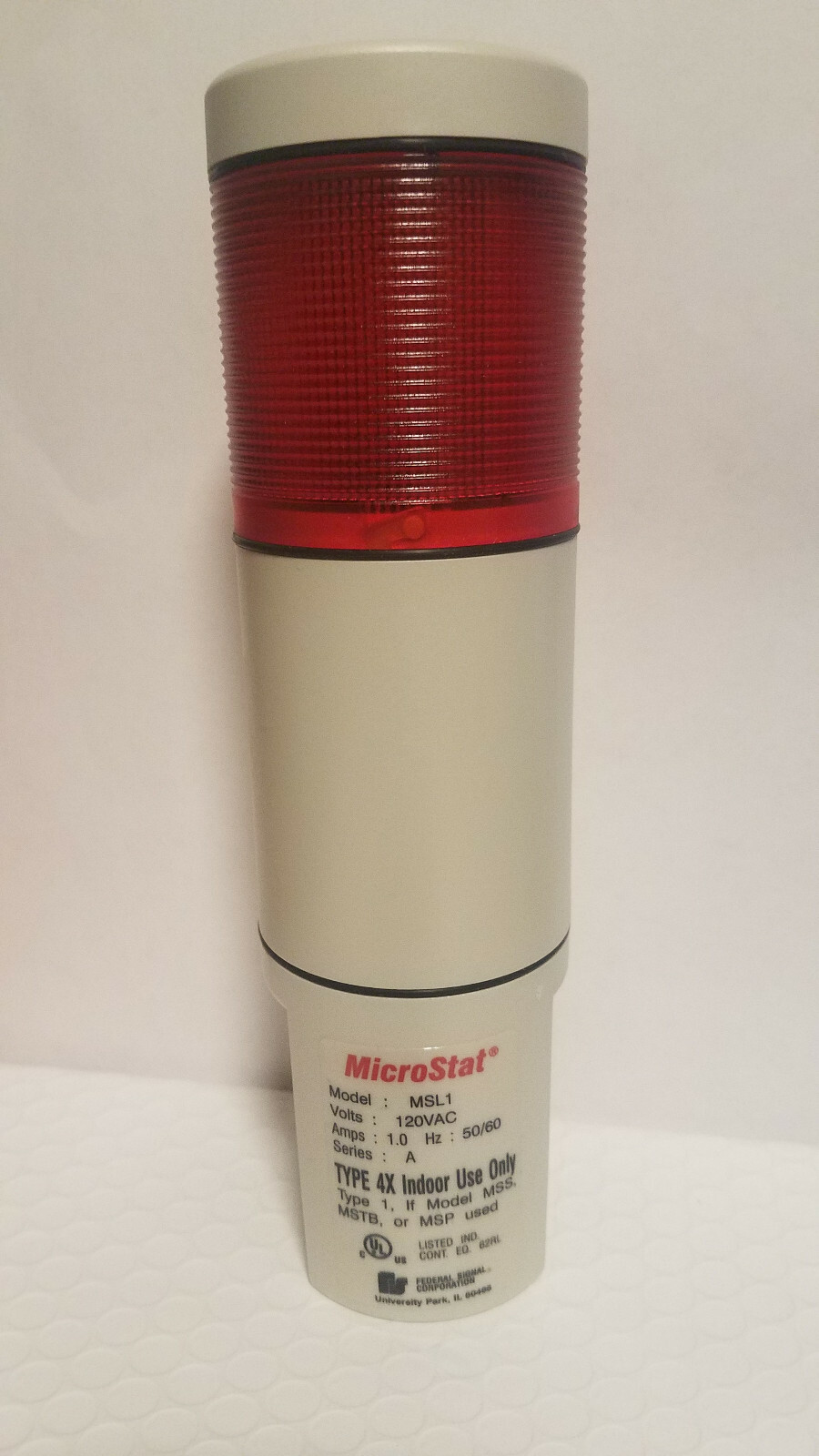 Federal Signal MSL1-120R RED 1-High 120VAC