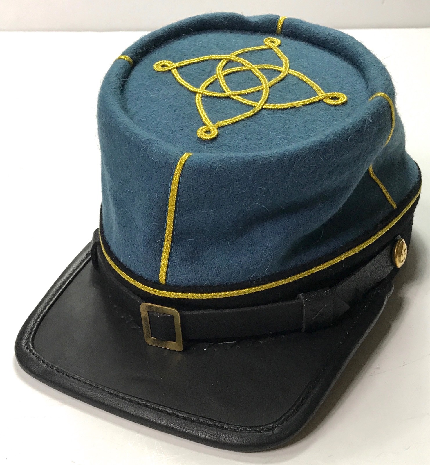 CIVIL WAR CONFEDERATE CSA LIEUTENANT INFANTRY OFFICER KEPI FORAGE CAP-LARGE