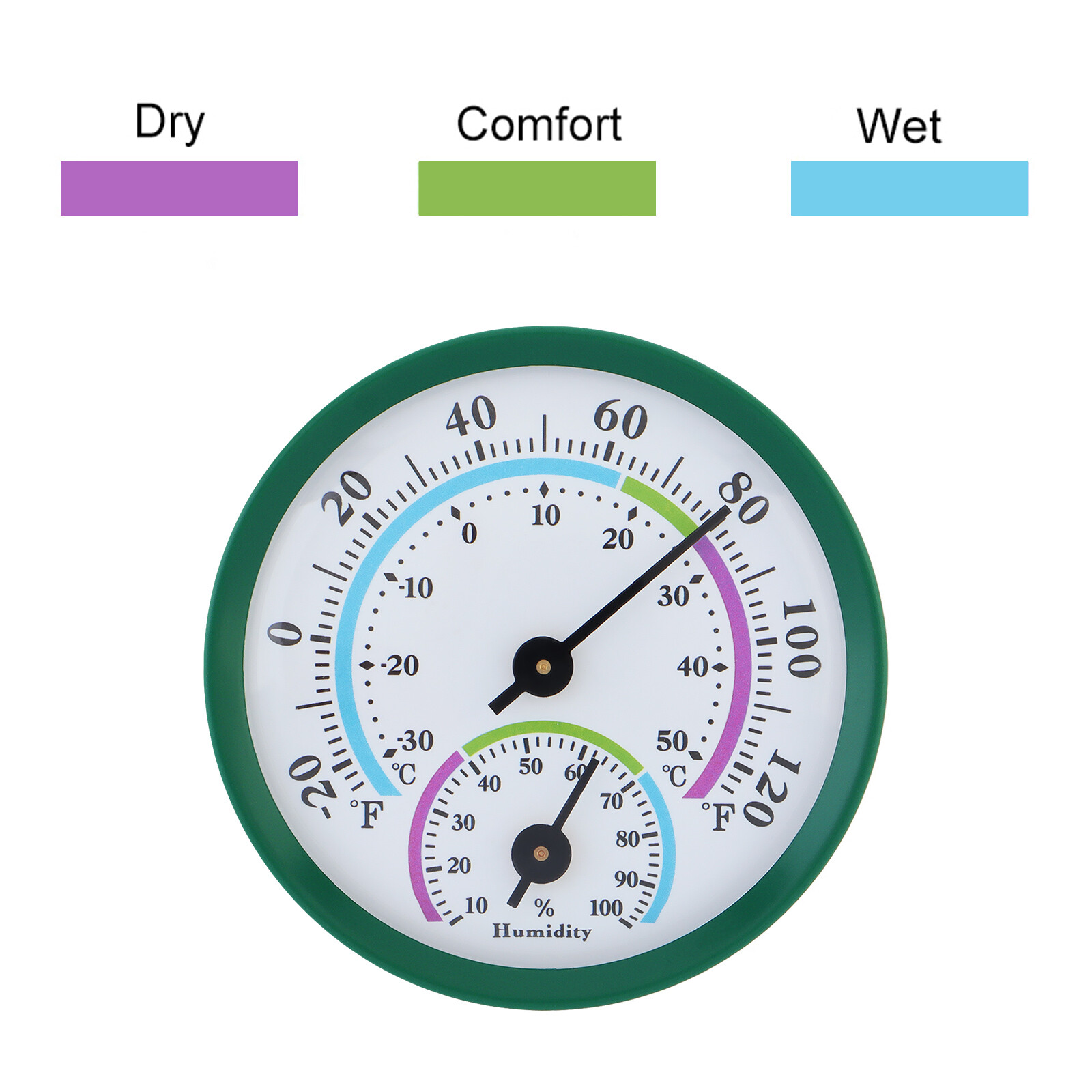 Thermometer Mount Wall Garden Greenhouse Home Indoor&Outdoor Humidity Meter US