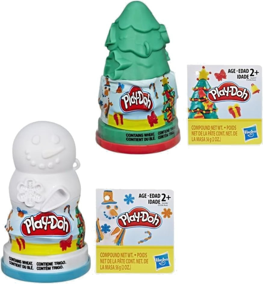 Play-Doh Bundled Frosty Snowman & Christmas Tree Mold Set-New