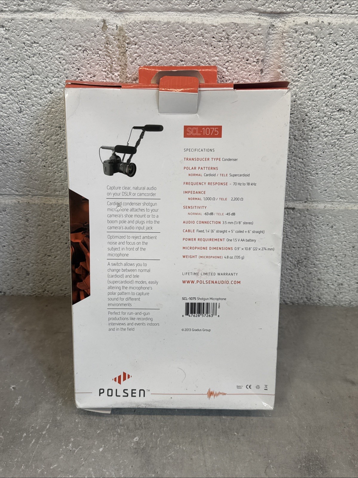 New - Polsen Camera Mount Condenser SG Microphone SCL-1075