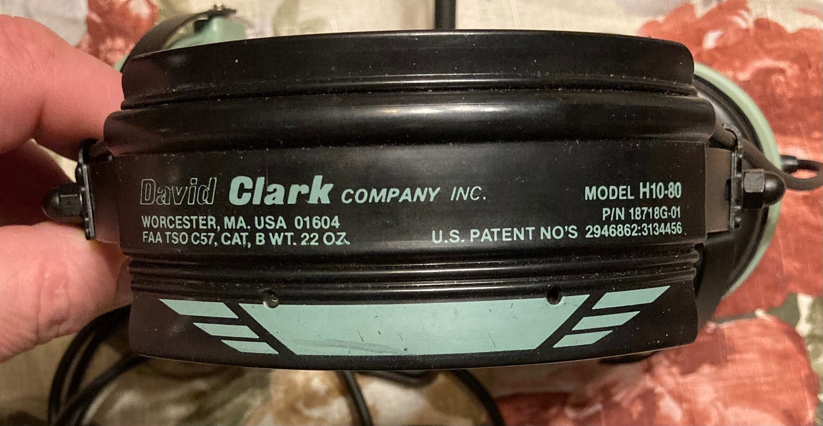 Dave Clark H10-80 Aviation Headset w/ M-4 Microphone Untested