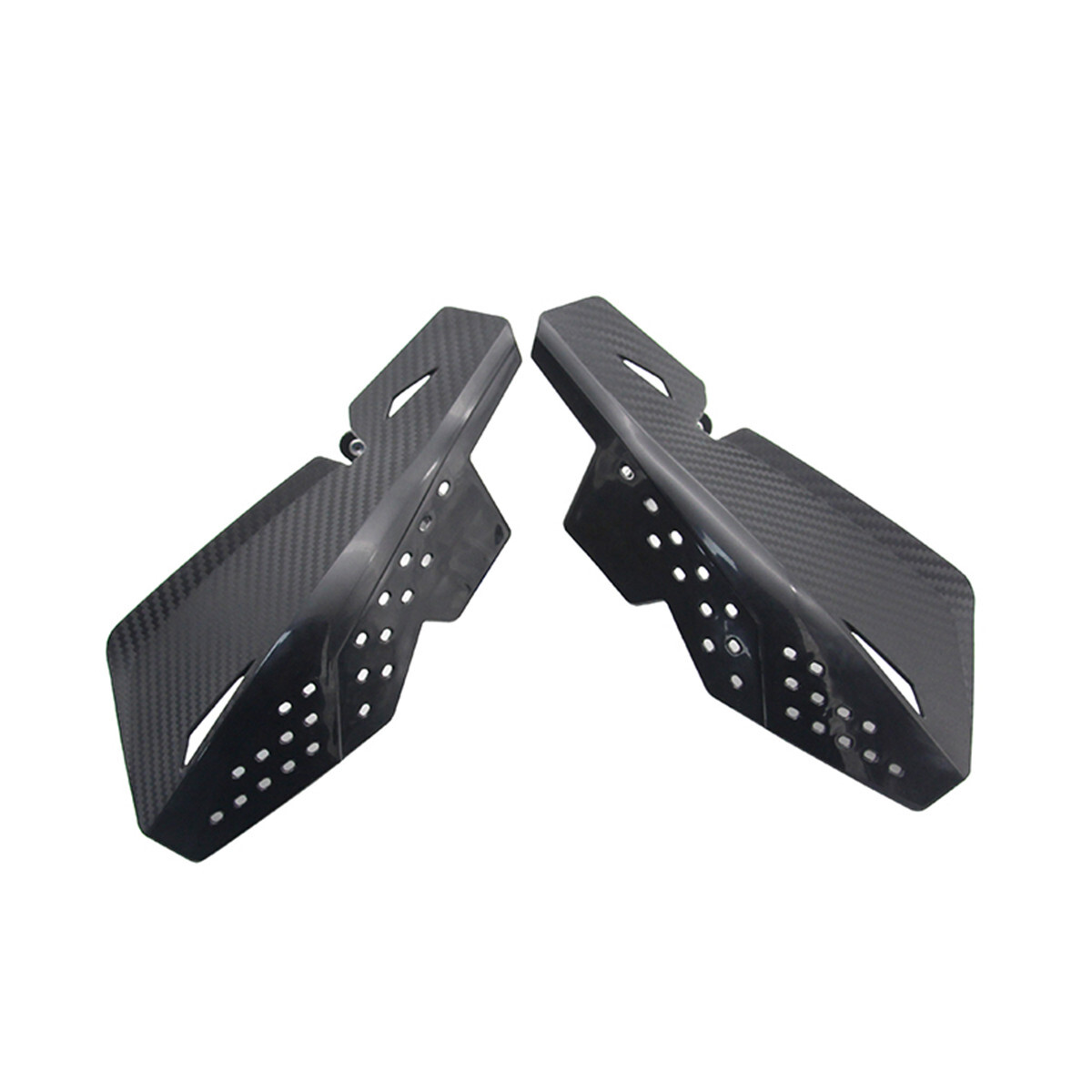 Motorcycle Handlebar Handguard Shield Protector Carbon Fiber Black Color 7/8"