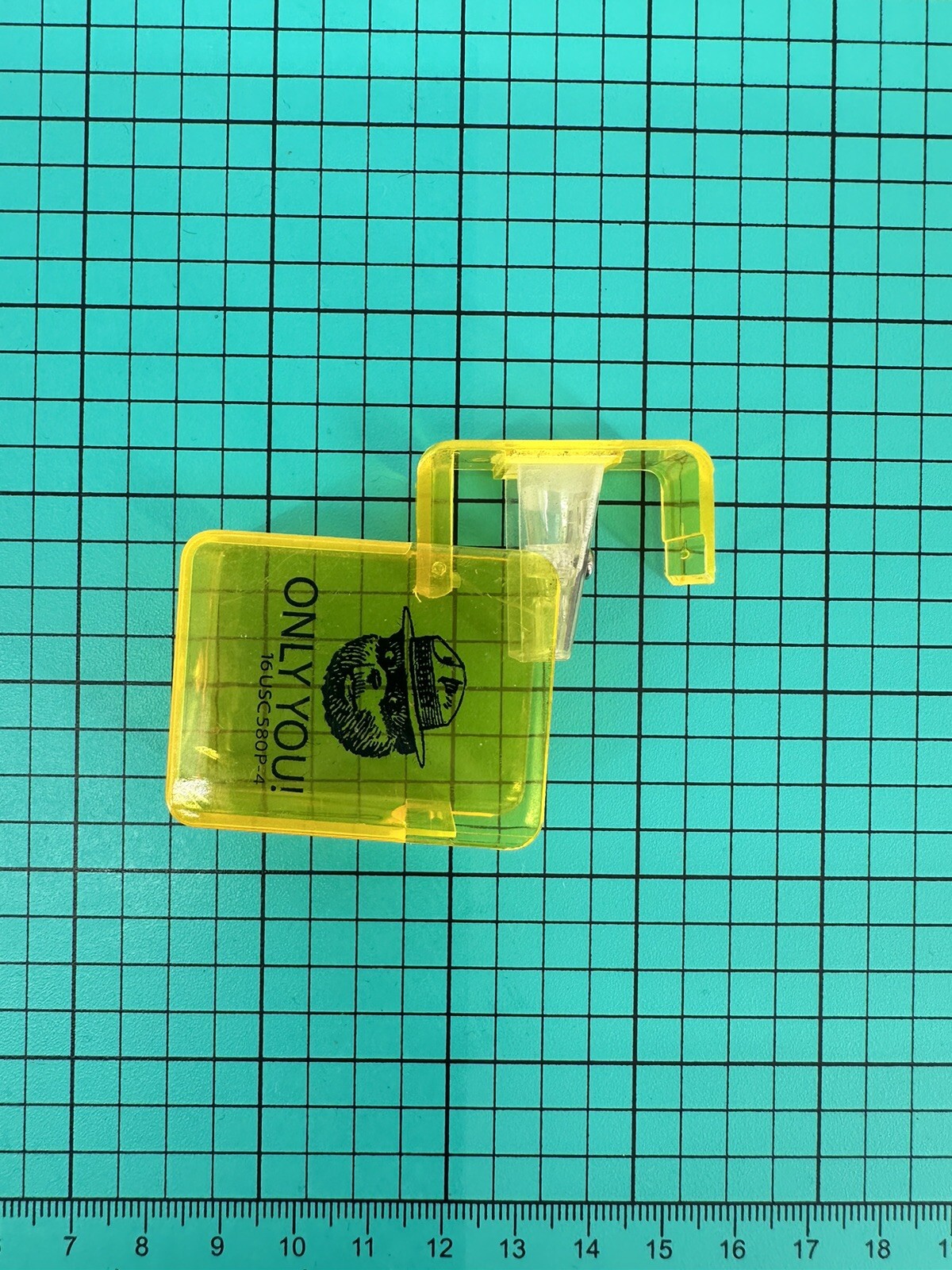 Smokey The Bear Pencil Sharpener Yellow