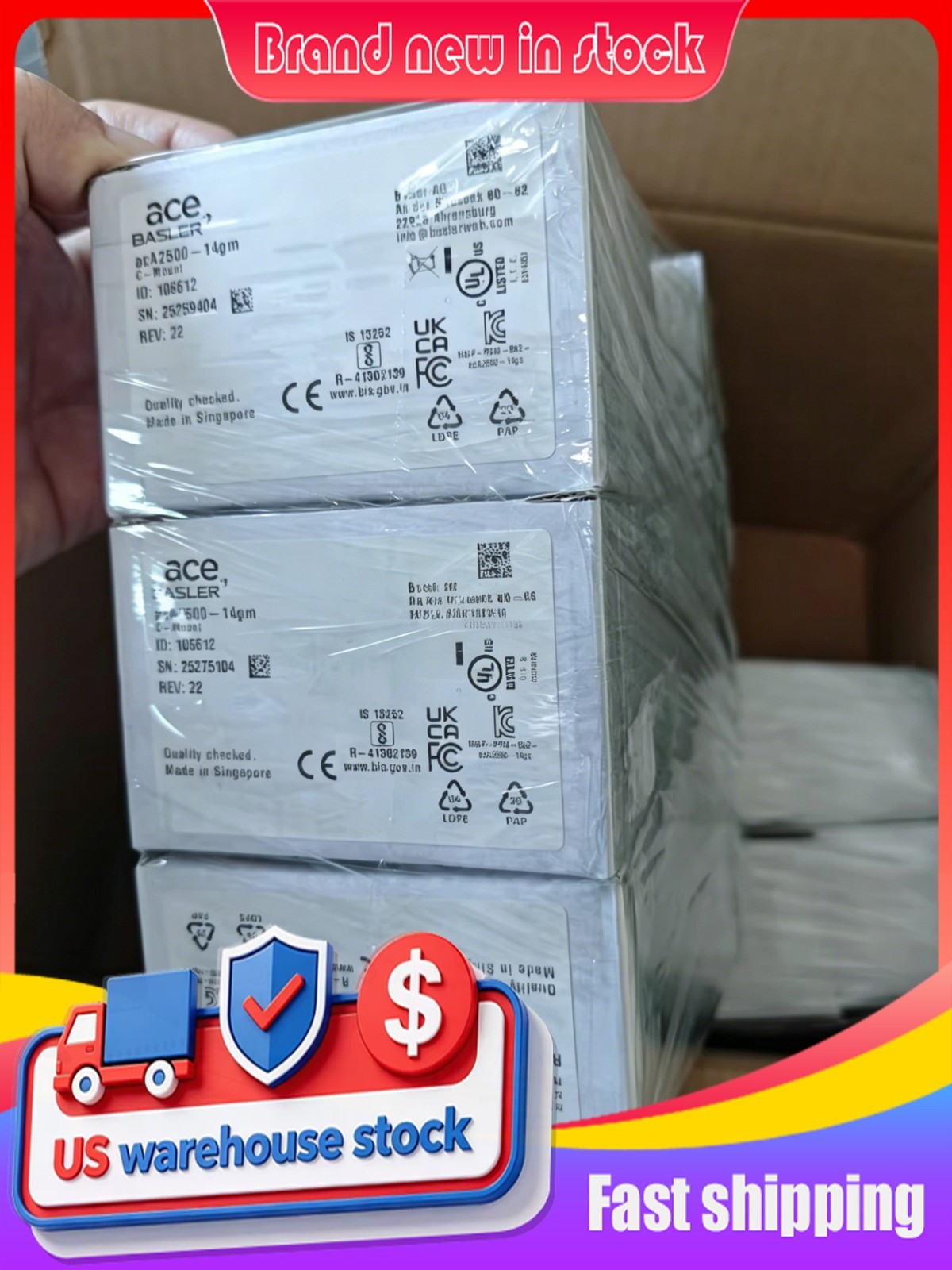 Brand new acA2440-20gc industrial camera precision made shipped from the USA