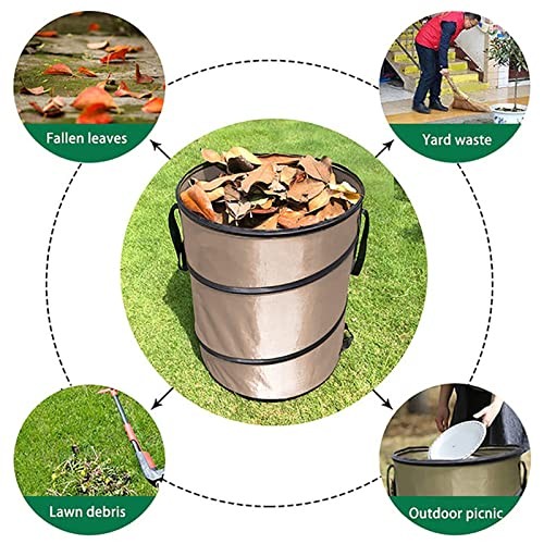 Collapsible Trash Can, 37.8L Collapsible Leaf Can Container Small Size