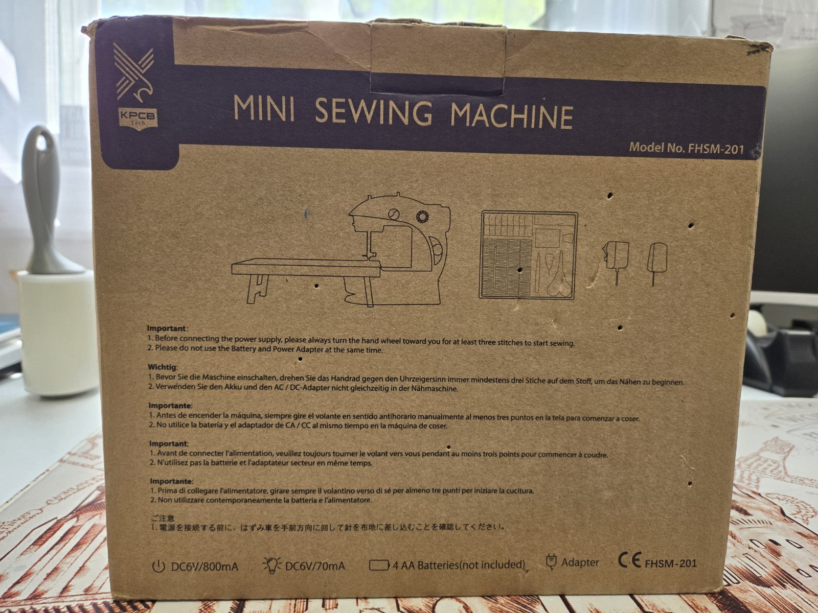 KPCB Tech Mini Sewing Machine FHSM-201 for Beginners with Accessories