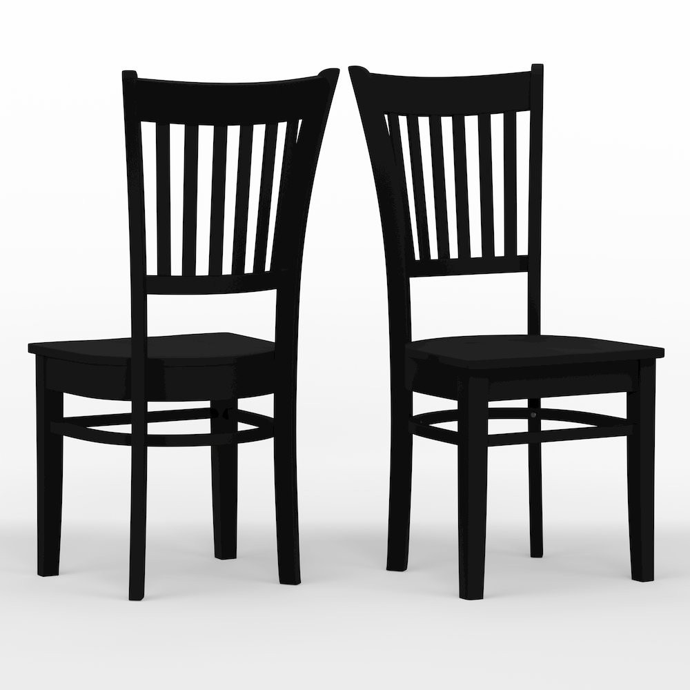 Spindle Bck Dining Chairs (2) Black