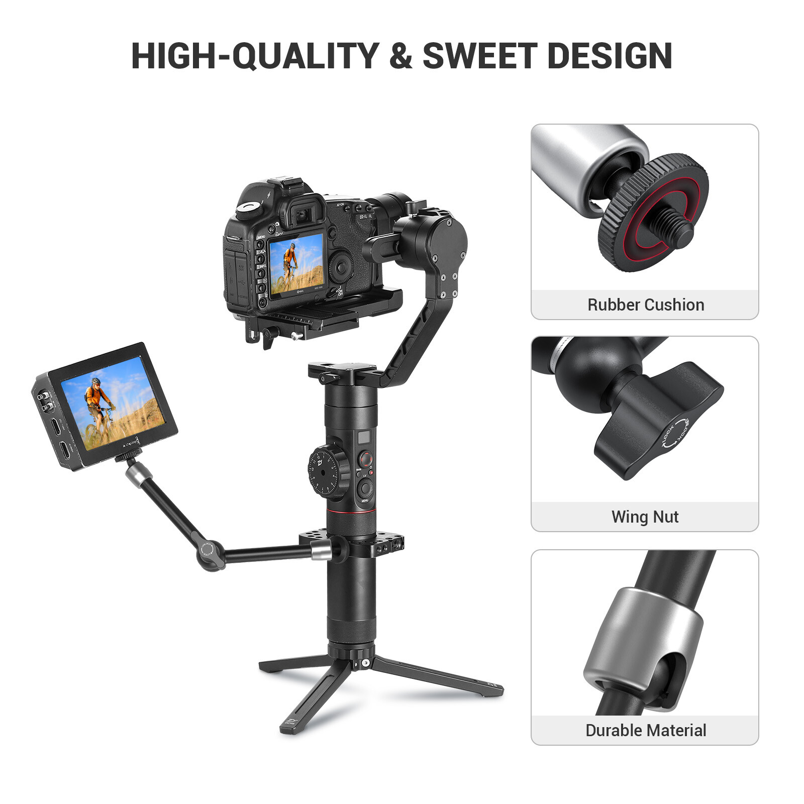 SmallRig 2066 9.8 inch Magic Arm w/Ball Head for DSLR Camera Monitor |LED Lights