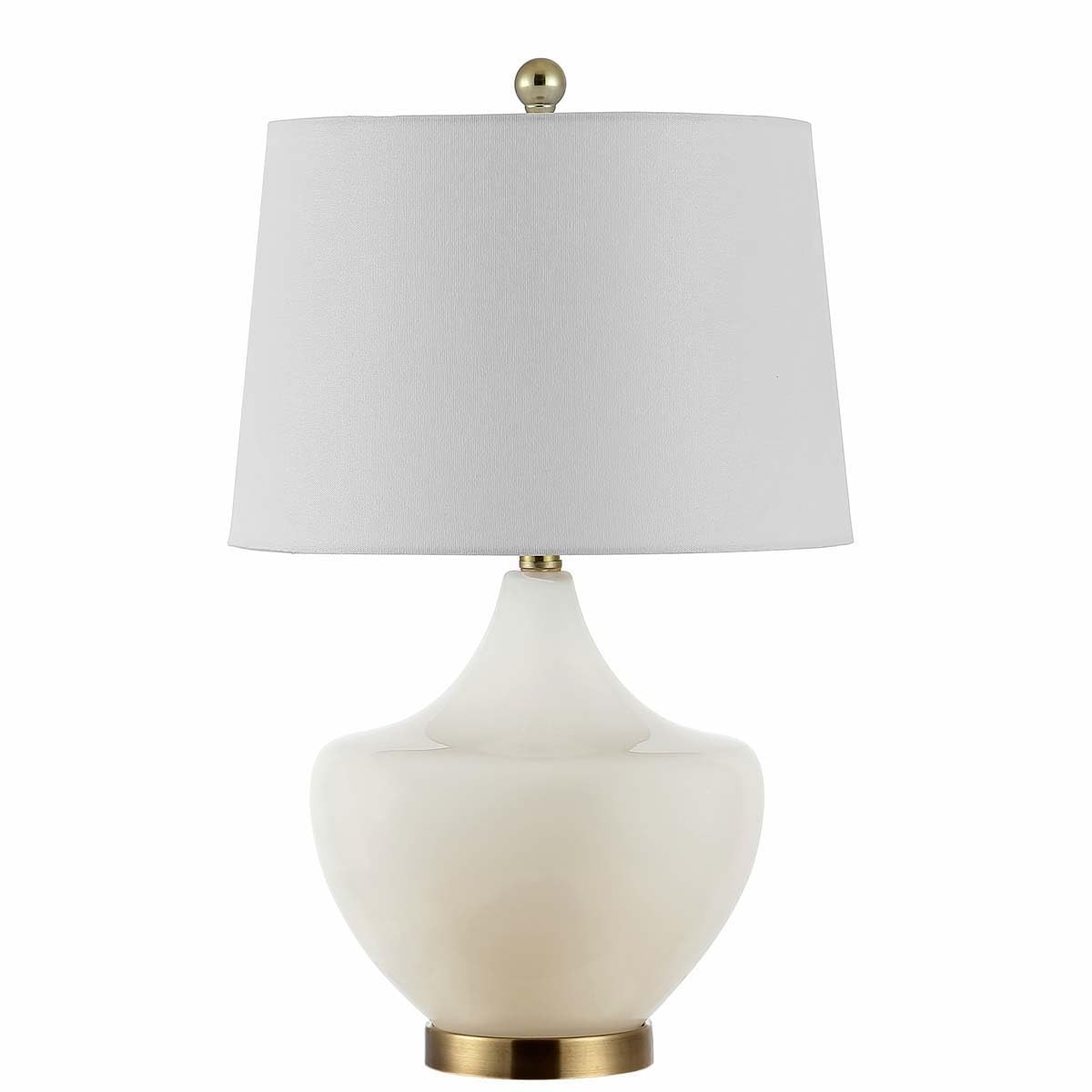 Lighting Collection Demra White 25-inch Bedroom Living Room Home Office Desk ...