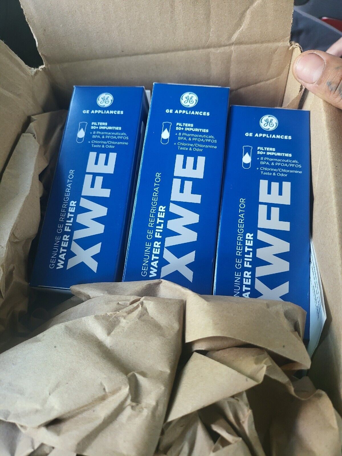 3 Pack Genuine GE XWFE Filter WITH RFID CHIP - In 3-Pack Box