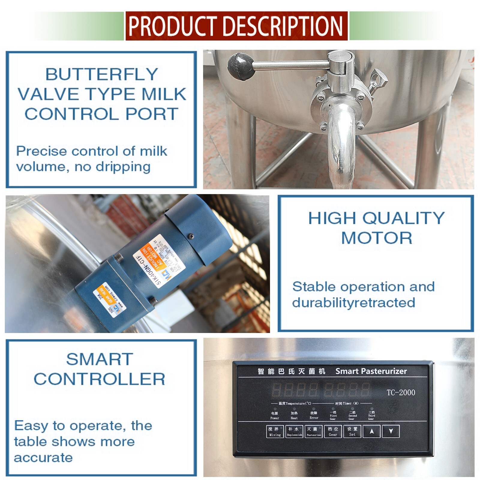 100L Commercial Pasteurization Machine Pasteurizer for Milk Juice Sterilization