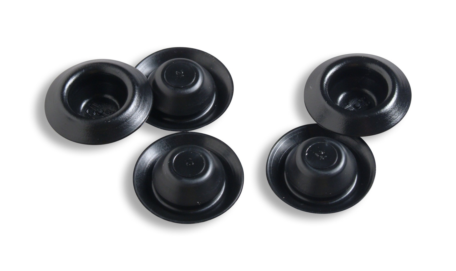 50 Hole Plugs 3/8" BP Recessed Black