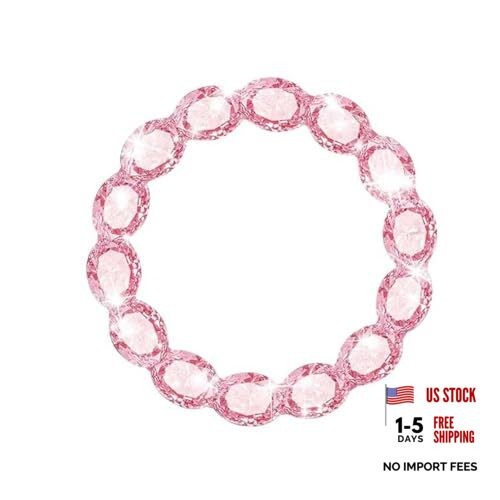 Bling Car Start Button Cover, Diamond-Encrusted Engine Start-Stop 1 PC Pink