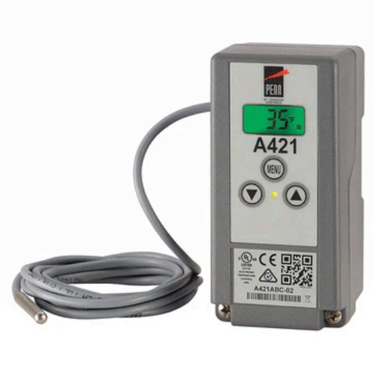 Johnson Controls A421ABC-02C Single Stage Temp Controller 120/240VAC NEMA1