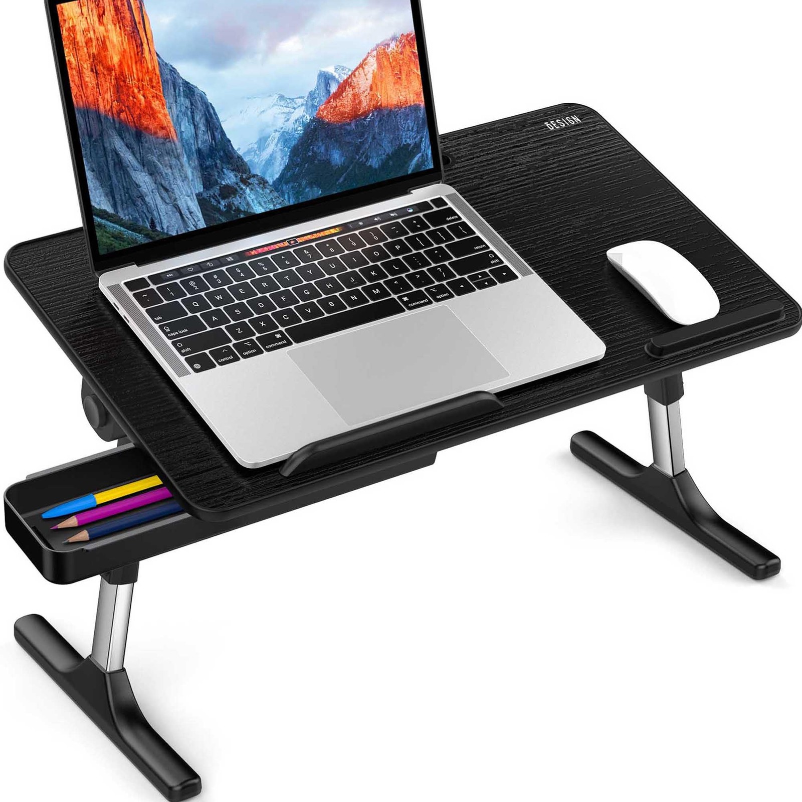 LT05 Adjustable Laptop Table, Lap Desk, Portable Standing Bed Desk, Foldable ...
