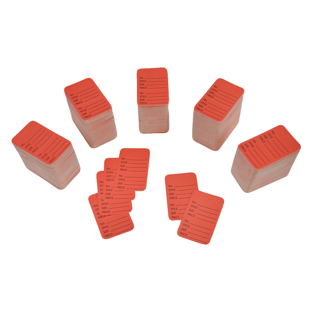 Set Of 1000 Pcs Red Large Perforated Label Card Coupon Price Tag