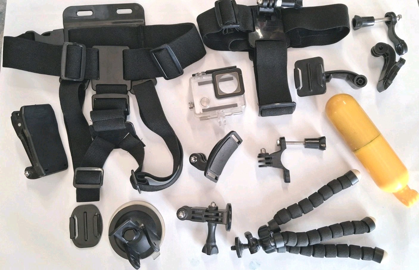 GoPro Accesories Bundle •Clear •Case •Waterproof •Chest Mount Clamp Mount, Etc