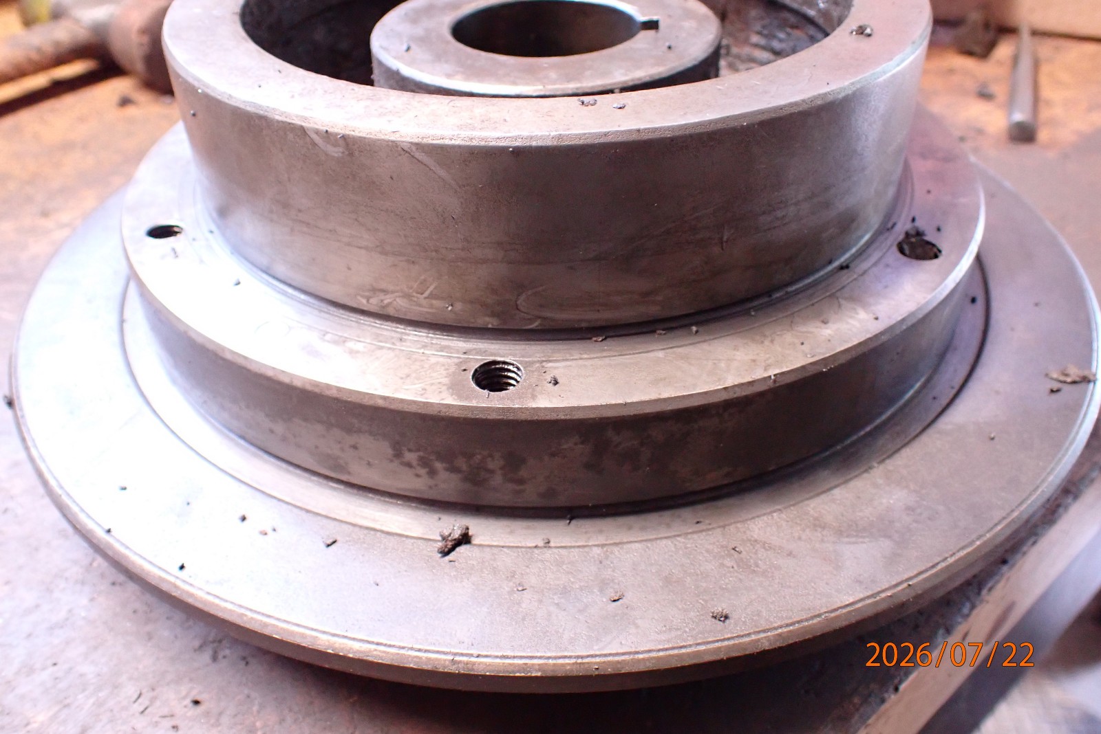 OLDER LARGE SURFACE GRINDING GRINDER WHEEL ARBOR HUB WITH WEIGHTS FOR ...