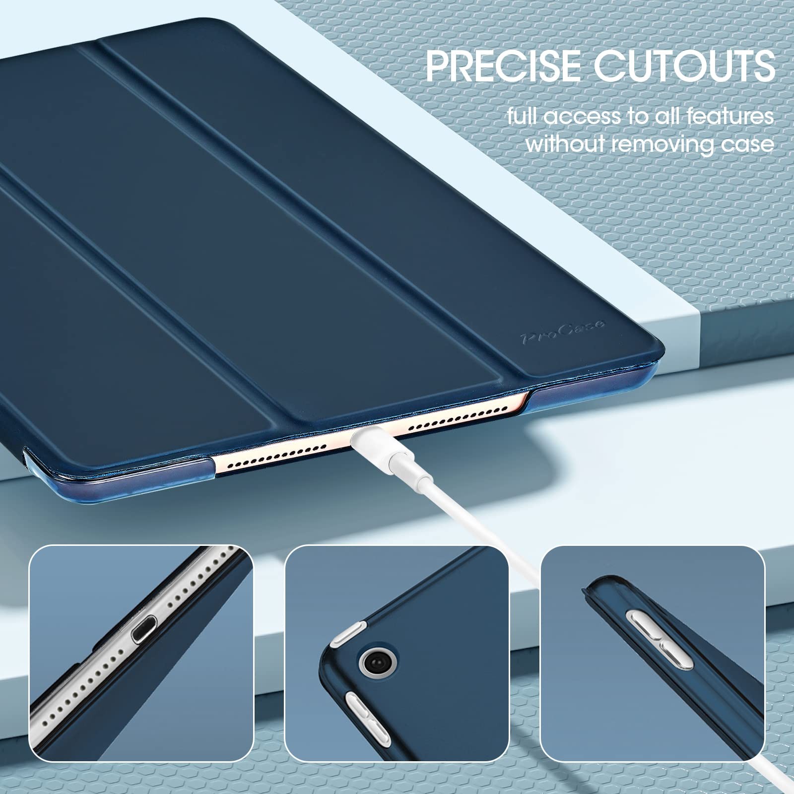 ProCase for iPad 9th/ 8th/ 7th ipad gen 10.2 inch, Navy