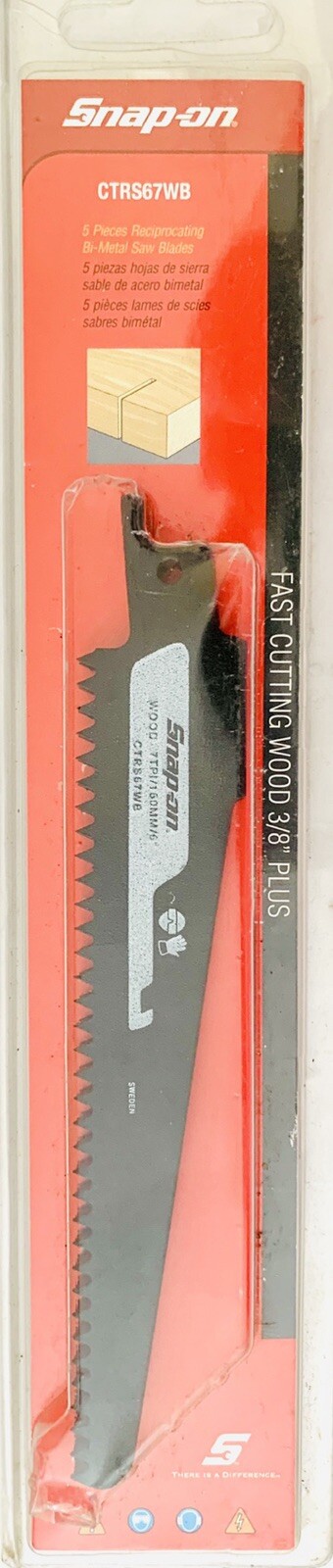 Snap On Tools Fast Wood Cutting 3/8" Plus CTRS67WB 6" 7 TPI Wood Cutting Blades