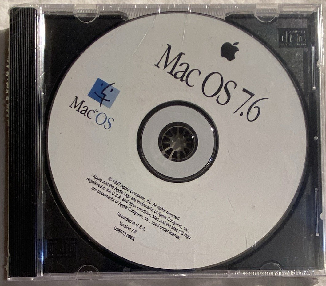 Vtg Sealed APPLE MAC OS 7.6 SOFTWARE DISC Rare NOS Tech COMPUTER Macintosh CD