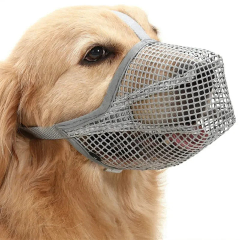 Dog Mouth Cover Muzzles Licking and Anti Biting Breathable Drinkable Water Ad.