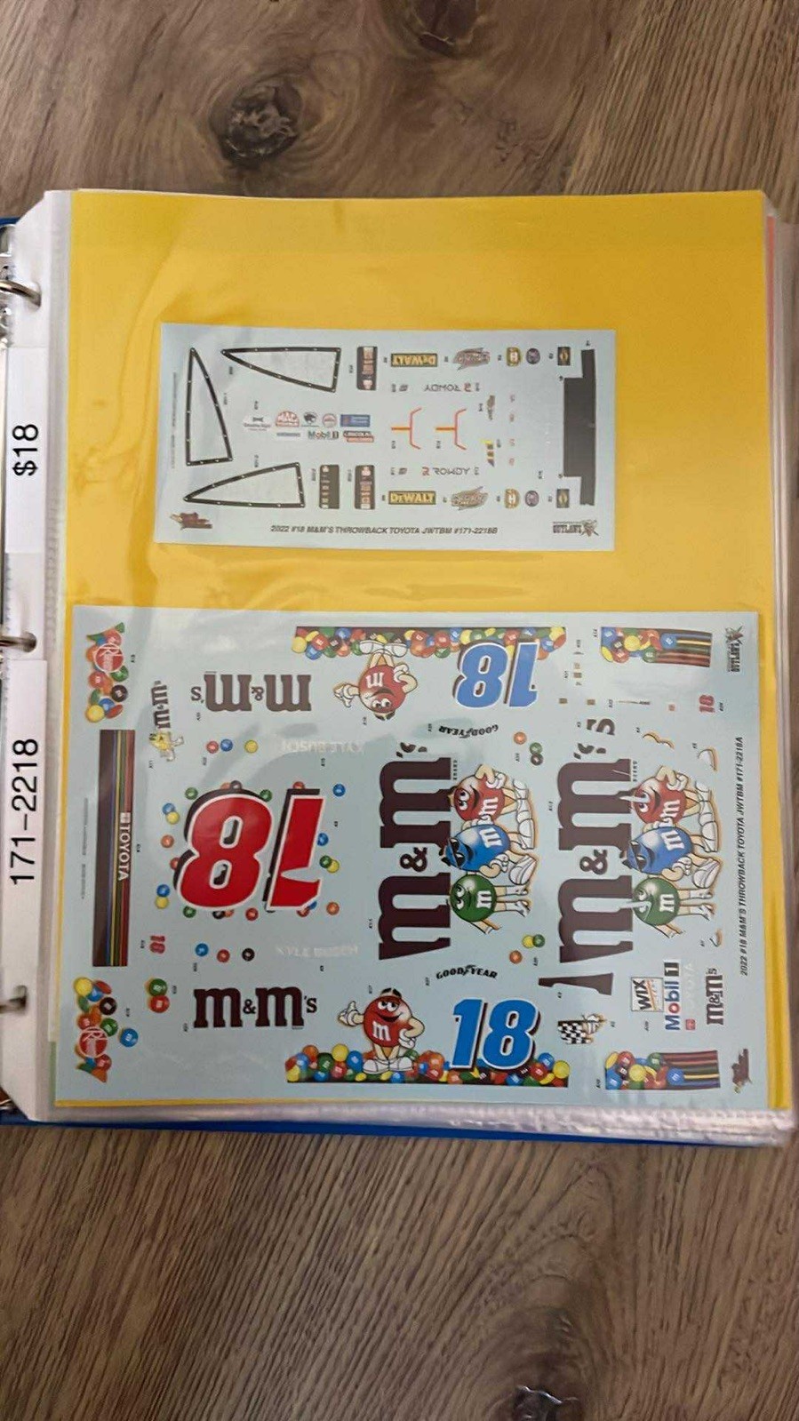 2022 Kyle Busch M&M’s Darlington Throwback 1/24 Decals JWTBM Salvino’s Kit