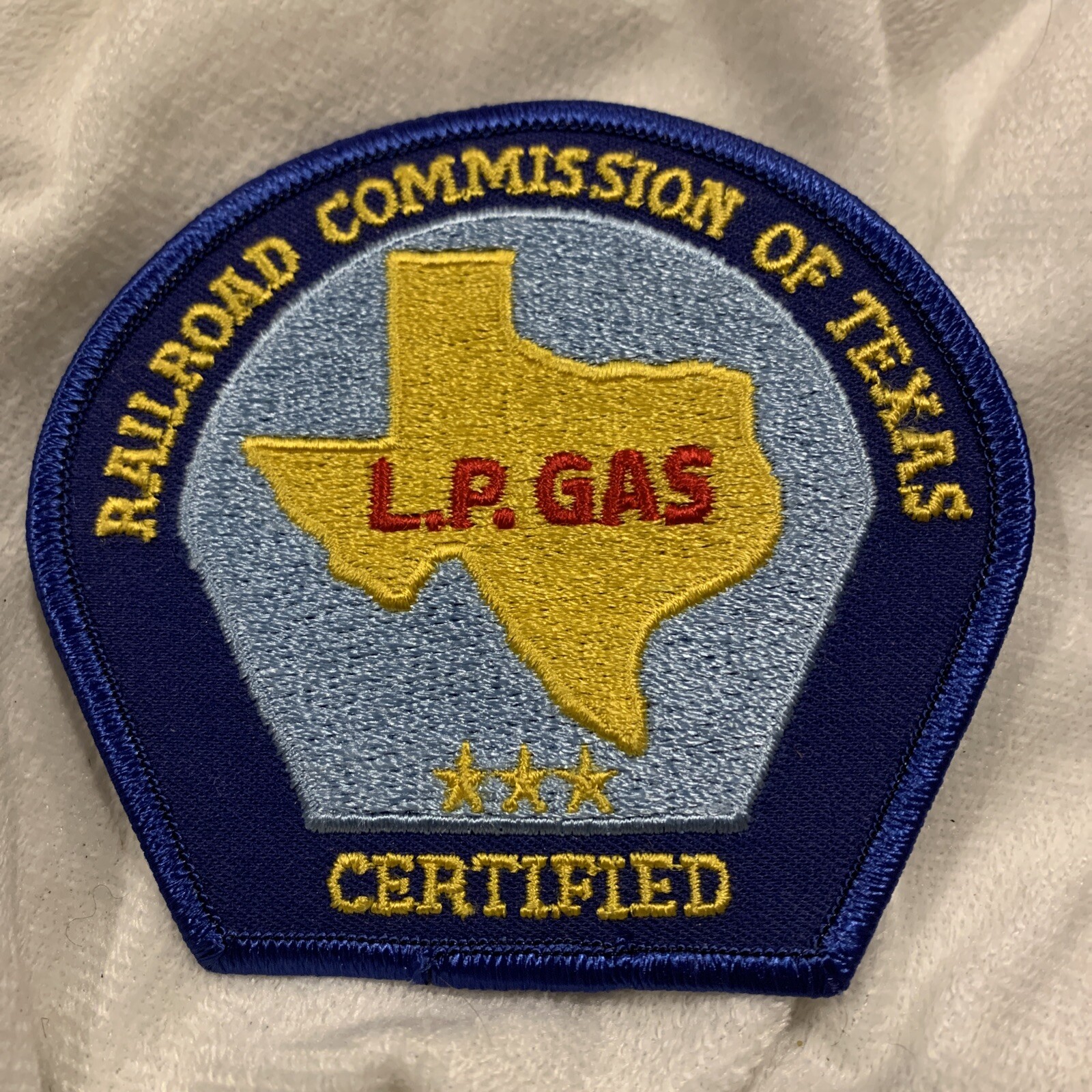 Vintage Patch Railroad Commission of Texas L.P. Gas  certified iron 9 available