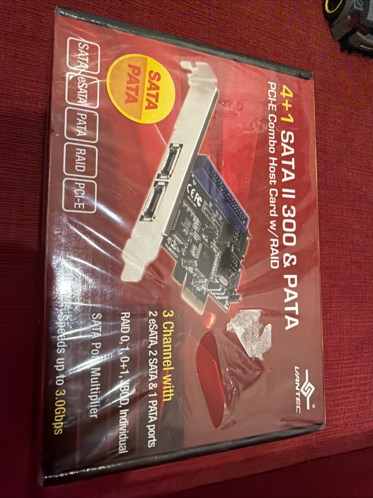Vantec UGT-ST420R 2-Port SATA II 300 PCIe Host Card with RAID (NEW SEALED)
