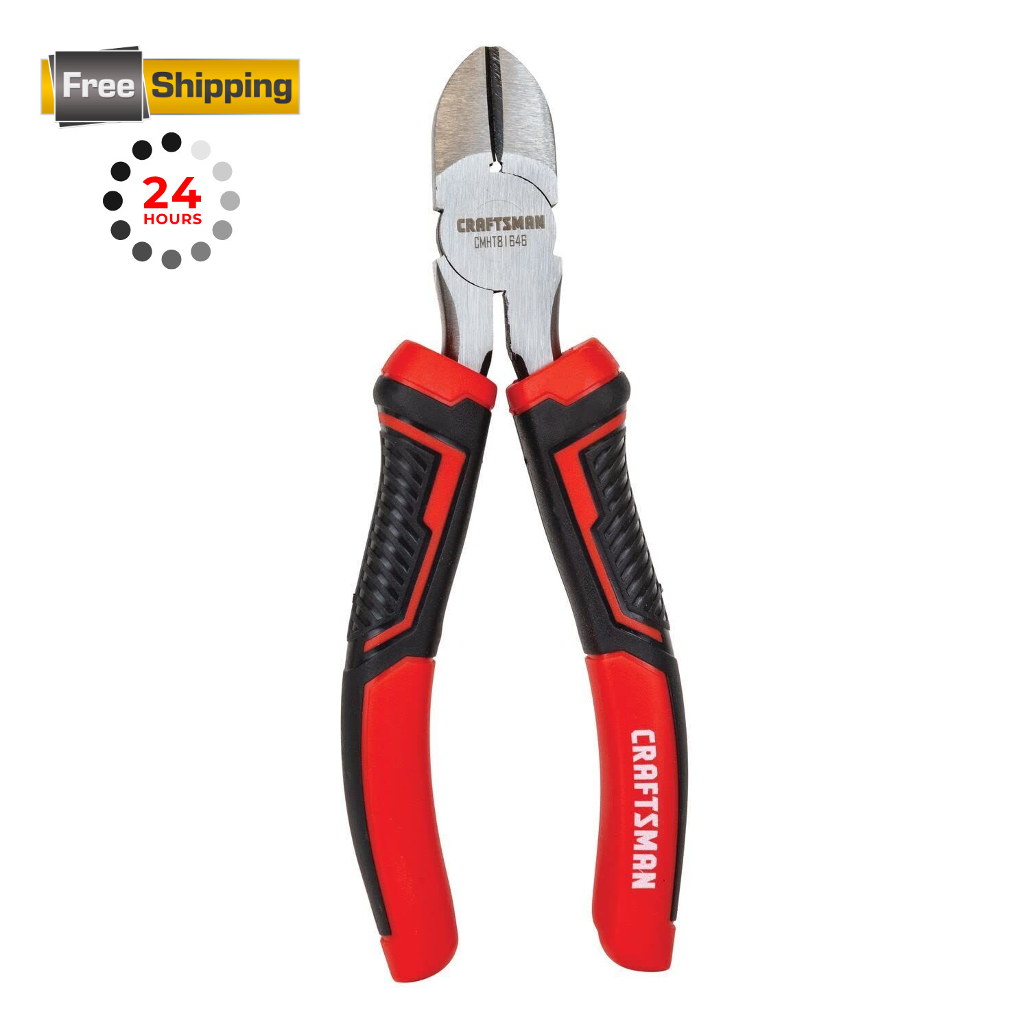 CRAFTSMAN Pliers, Electrical 6-in. Diagonal (CMHT81646) Red